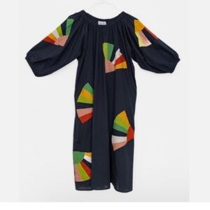 Nikki Chasin Ballad Dress-Navy Fan Patch Size L